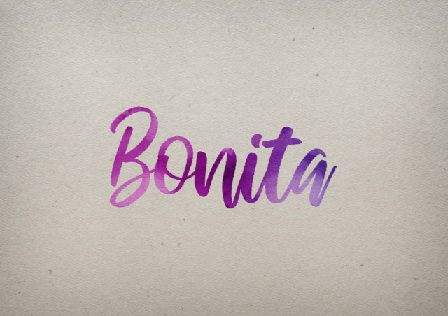 Free photo of Bonita Watercolor Name DP