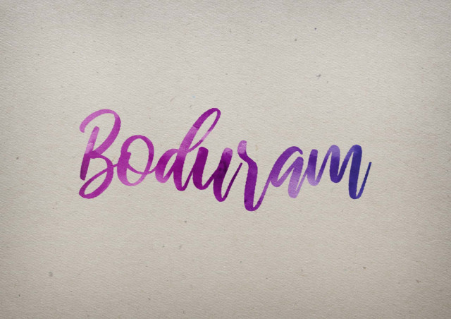 Free photo of Boduram Watercolor Name DP