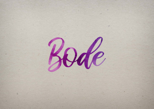 Free photo of Bode Watercolor Name DP
