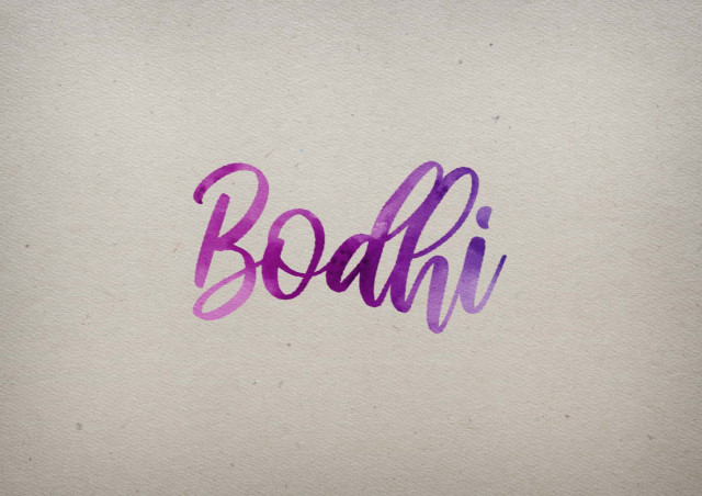 Free photo of Bodhi Watercolor Name DP