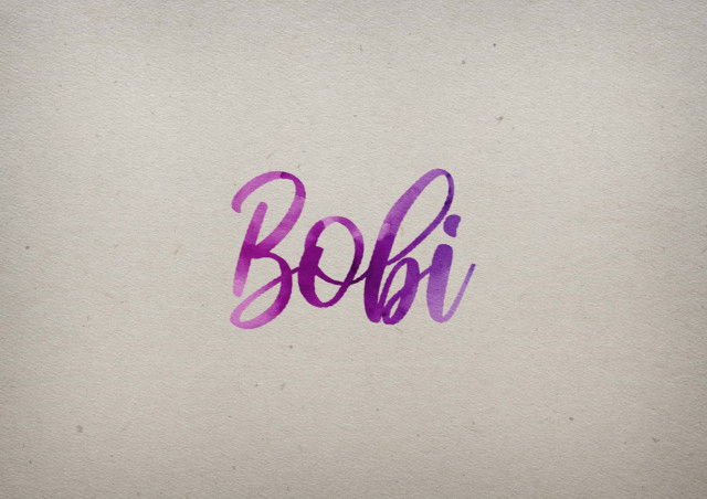 Free photo of Bobi Watercolor Name DP