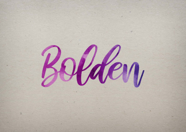 Free photo of Bolden Watercolor Name DP