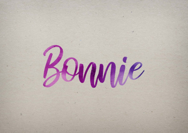 Free photo of Bonnie Watercolor Name DP