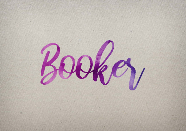 Free photo of Booker Watercolor Name DP