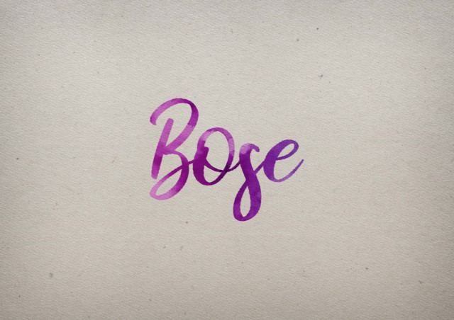 Free photo of Bose Watercolor Name DP
