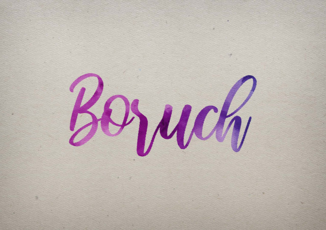 Free photo of Boruch Watercolor Name DP