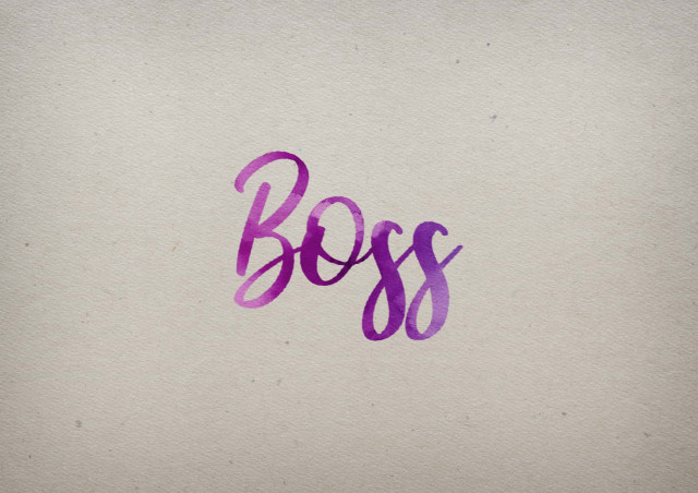 Free photo of Boss Watercolor Name DP