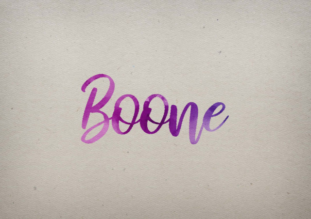 Free photo of Boone Watercolor Name DP