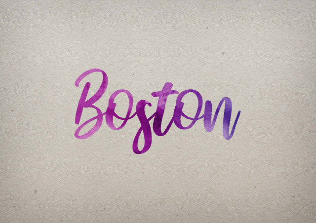 Free photo of Boston Watercolor Name DP