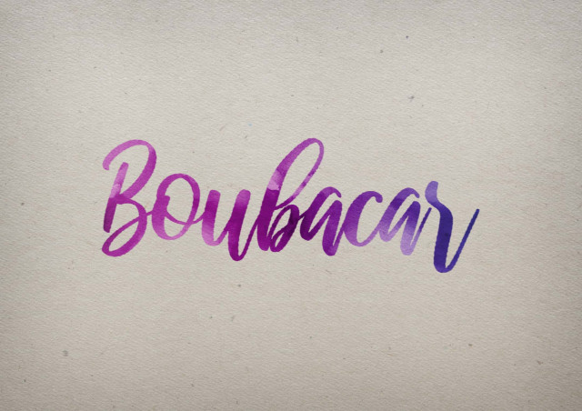 Free photo of Boubacar Watercolor Name DP