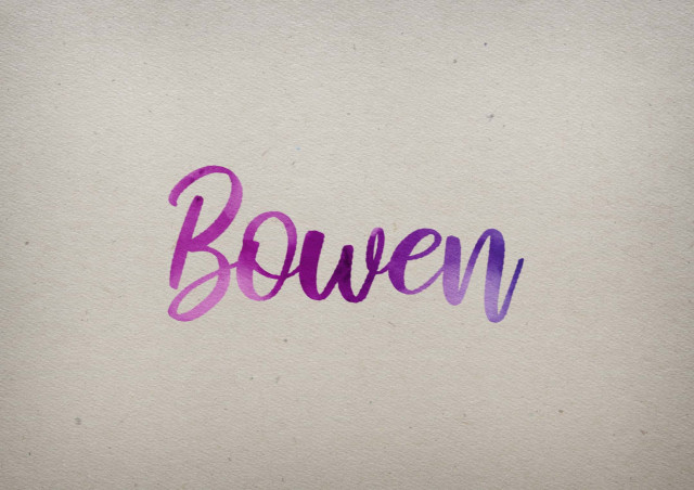 Free photo of Bowen Watercolor Name DP
