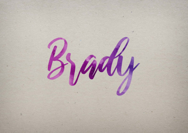 Free photo of Brady Watercolor Name DP