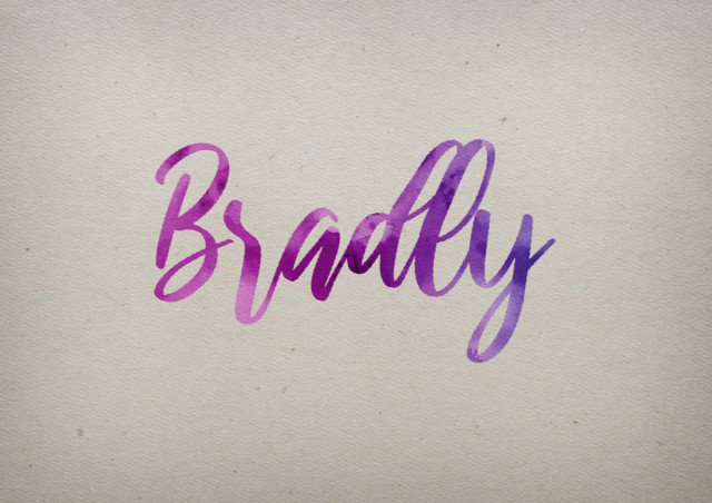 Free photo of Bradly Watercolor Name DP
