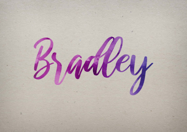 Free photo of Bradley Watercolor Name DP