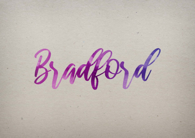 Free photo of Bradford Watercolor Name DP