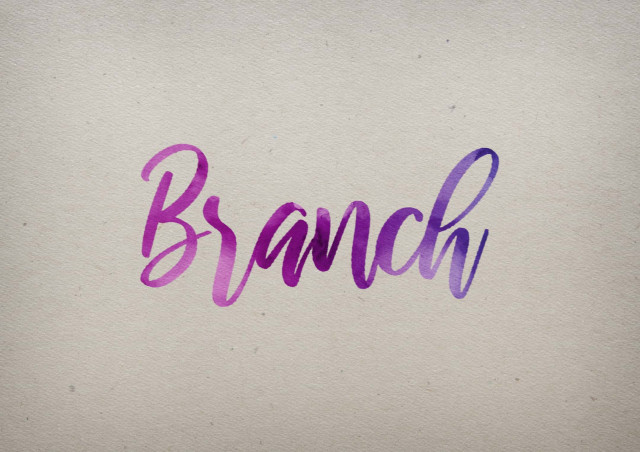 Free photo of Branch Watercolor Name DP