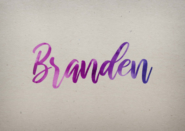 Free photo of Branden Watercolor Name DP