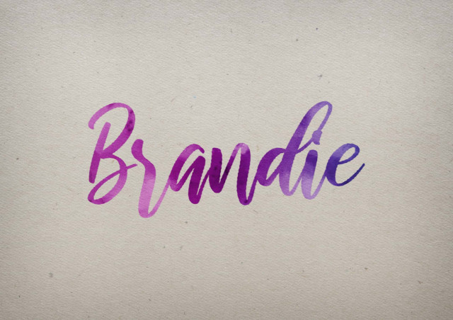 Free photo of Brandie Watercolor Name DP