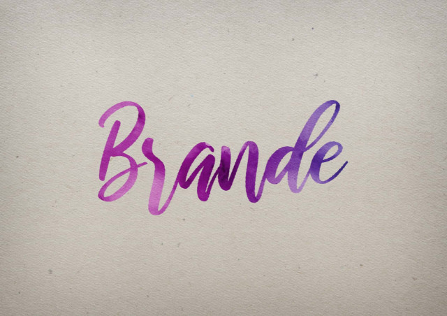 Free photo of Brande Watercolor Name DP