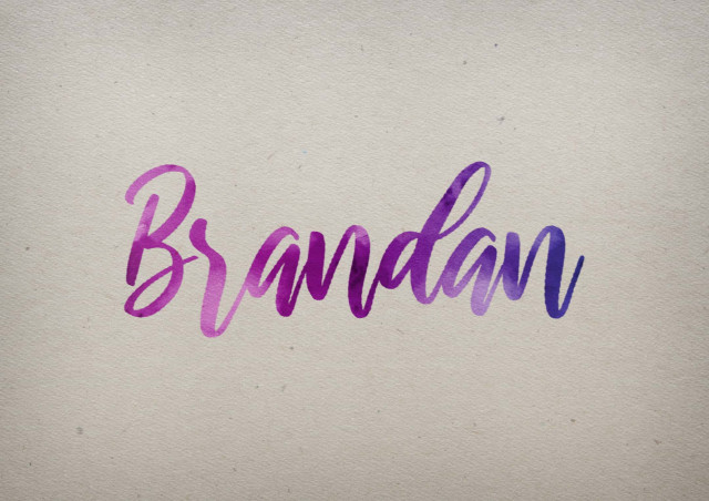 Free photo of Brandan Watercolor Name DP