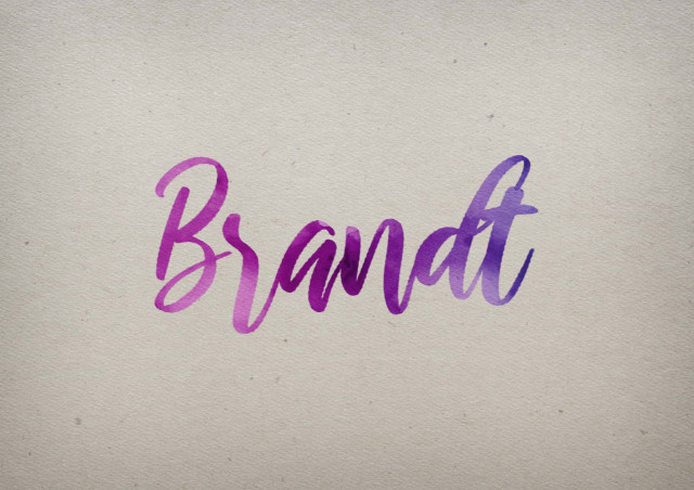 Free photo of Brandt Watercolor Name DP