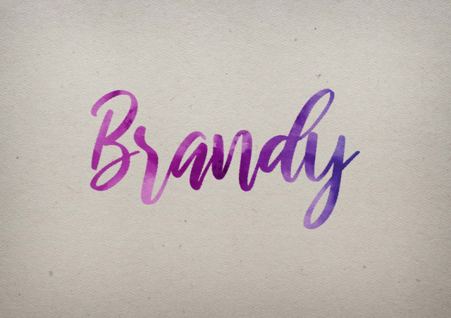 Free photo of Brandy Watercolor Name DP