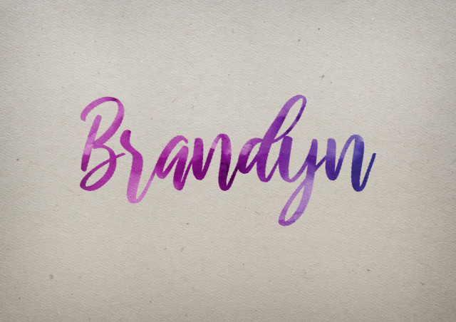 Free photo of Brandyn Watercolor Name DP