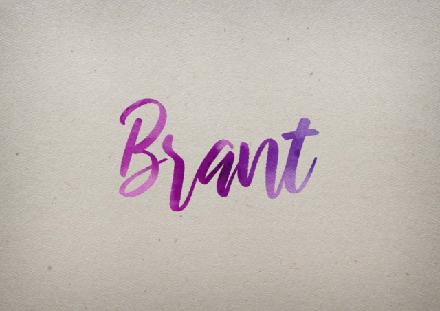 Free photo of Brant Watercolor Name DP