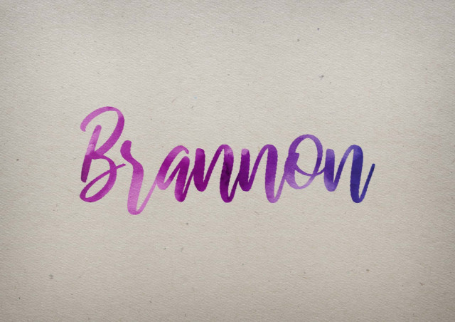 Free photo of Brannon Watercolor Name DP