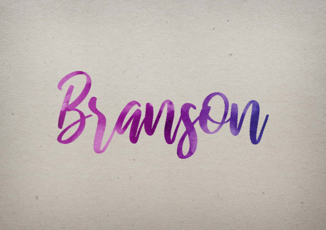 Free photo of Branson Watercolor Name DP