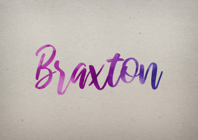 Free photo of Braxton Watercolor Name DP
