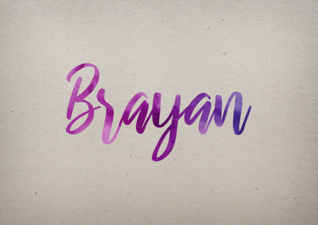 Free photo of Brayan Watercolor Name DP