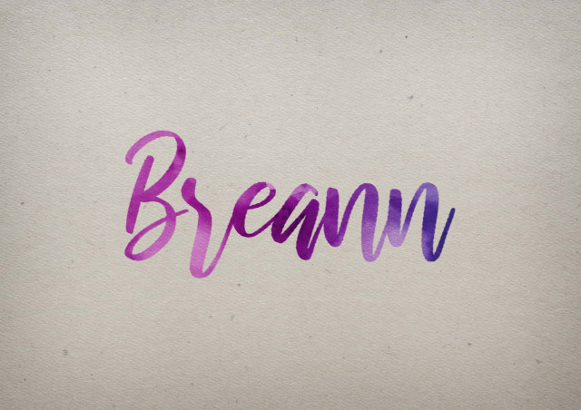 Free photo of Breann Watercolor Name DP