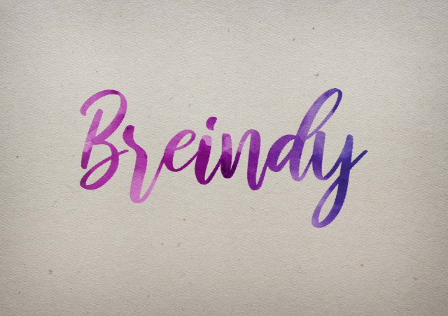 Free photo of Breindy Watercolor Name DP