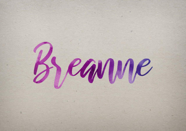 Free photo of Breanne Watercolor Name DP