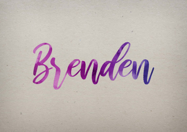 Free photo of Brenden Watercolor Name DP