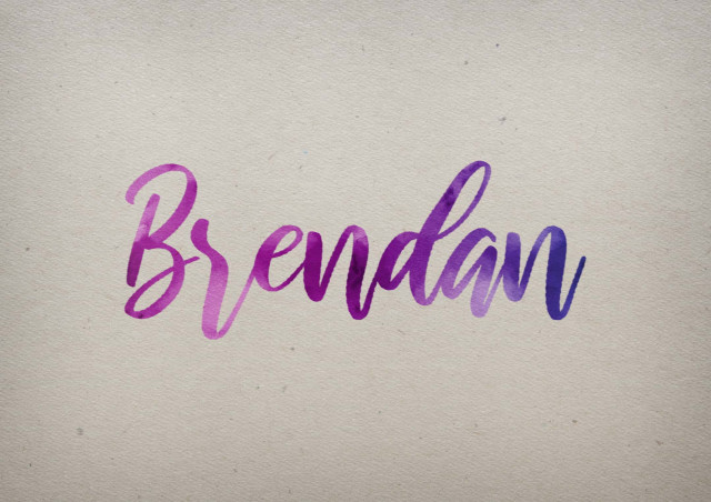 Free photo of Brendan Watercolor Name DP