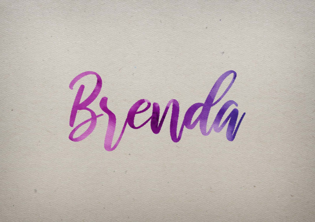 Free photo of Brenda Watercolor Name DP