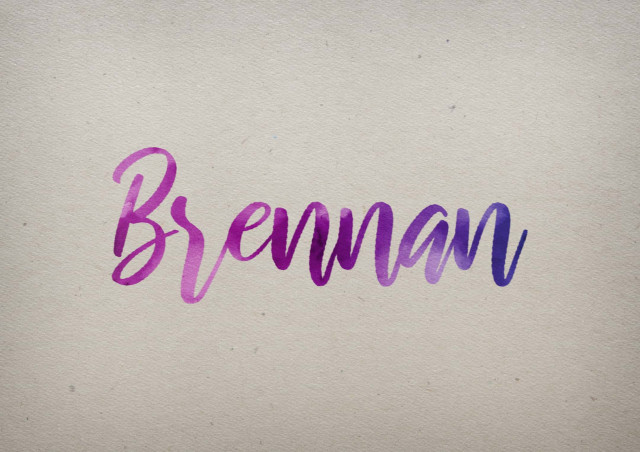 Free photo of Brennan Watercolor Name DP