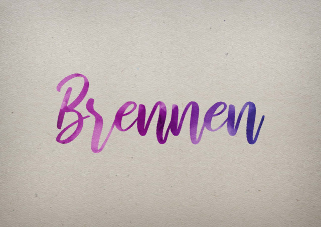 Free photo of Brennen Watercolor Name DP