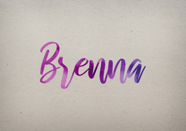 Free photo of Brenna Watercolor Name DP