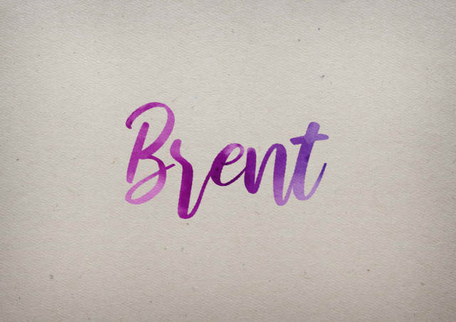 Free photo of Brent Watercolor Name DP