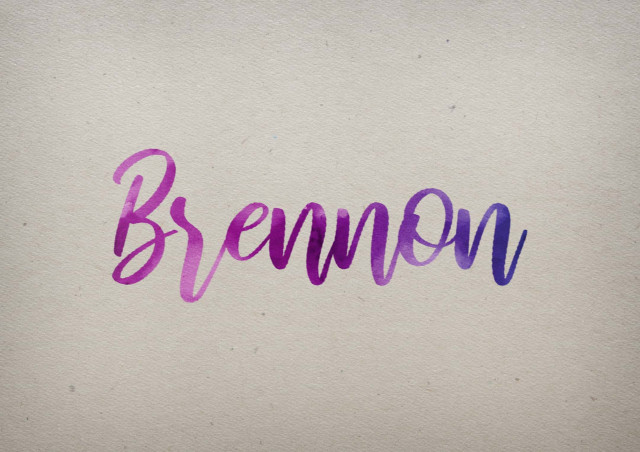 Free photo of Brennon Watercolor Name DP