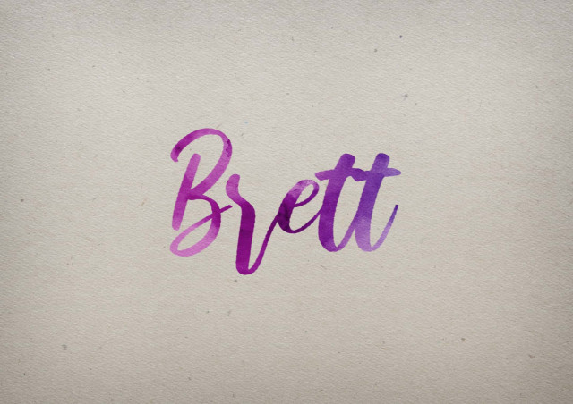 Free photo of Brett Watercolor Name DP