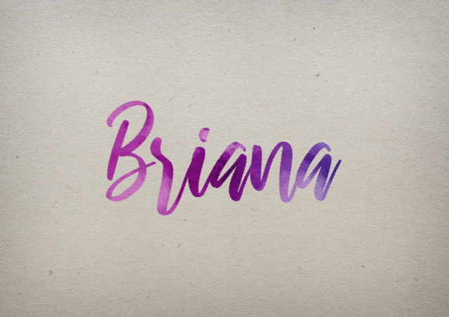 Free photo of Briana Watercolor Name DP