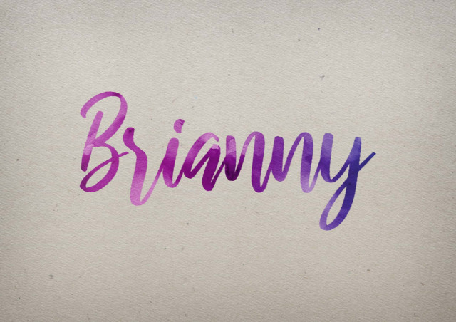 Free photo of Brianny Watercolor Name DP