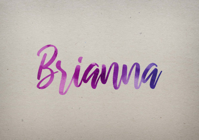 Free photo of Brianna Watercolor Name DP