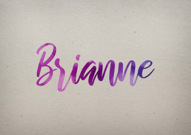 Free photo of Brianne Watercolor Name DP