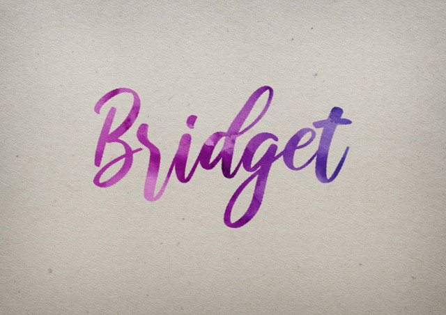 Free photo of Bridget Watercolor Name DP