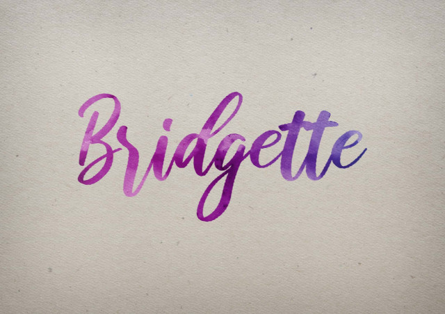 Free photo of Bridgette Watercolor Name DP